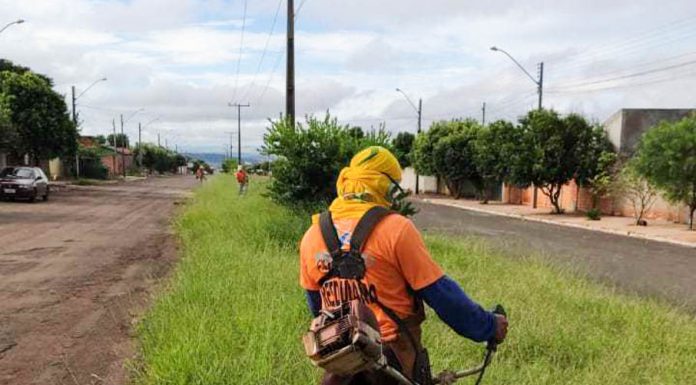 Prefeitura de Jataí realiza mutirão de poda e limpeza na Praça da Bíblia