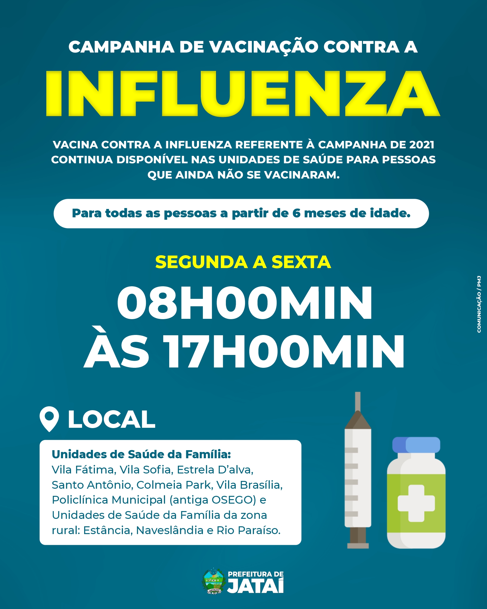Vacina Contra A Influenza Referente Campanha De Continua Dispon Vel Nas Unidades De Sa De