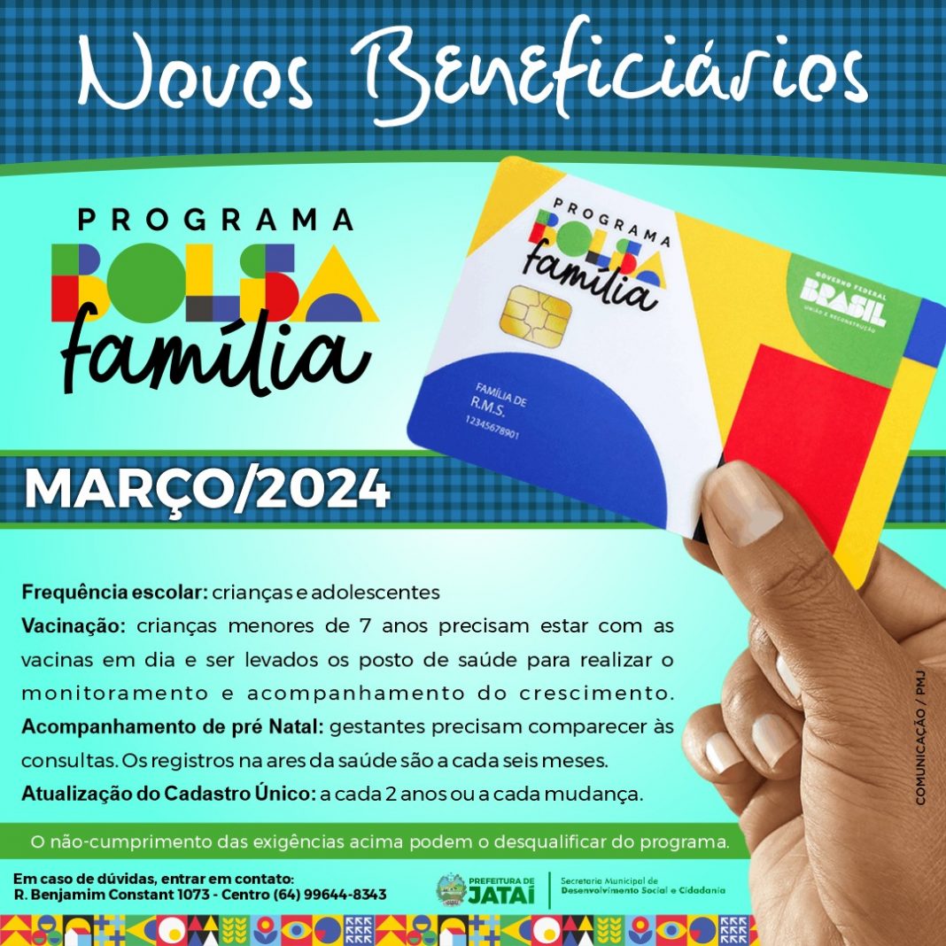 Prefeitura anuncia Novos Beneficiários do Programa Bolsa Família  