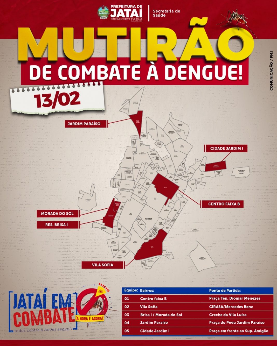 Jataí em Ação: Mutirão Contra a Dengue Reforça a Luta em Seis Bairros! | Prefeitura de Jataí