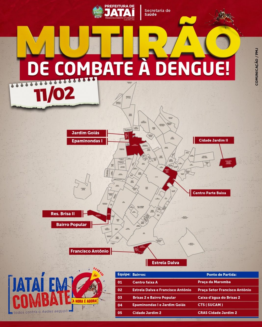 Mutirão de combate à dengue em Jataí (11 de fevereiro de 2025) | Prefeitura de Jataí